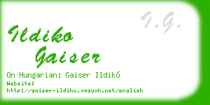 ildiko gaiser business card